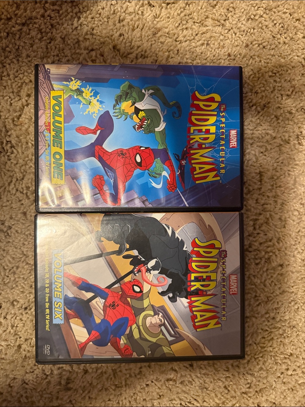 Marvel Spider-Man DVD Volumes One & Six - Red, Blue, Yellow